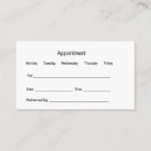 Modernes einfaches Zahnbüro Empfehlungskarte (Rückseite)