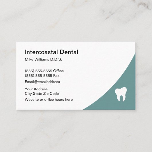 Modernes einfaches Zahnbüro Empfehlungskarte (Vorderseite)