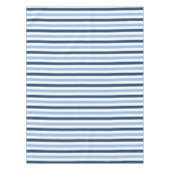 Modernes, einfaches, zweifarbiges blau-weiß gestre tischdecke (Vorderseite)