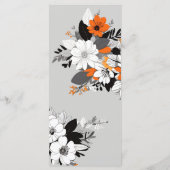 Modernes, einfarbiges Hochzeitsmenü Menükarte (Rückseite)