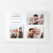 Modernes, einzigartiges 3-Foto-Raumschiff Dreifach Gefaltete Urlaubskarte (Cover)