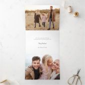 Modernes, einzigartiges 3-Foto-Raumschiff Dreifach Gefaltete Urlaubskarte (Innenseite)