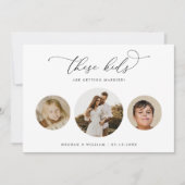 Modernes, einzigartiges Foto dieser Kinder Save The Date (Vorderseite)