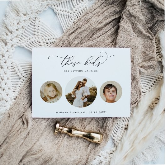 Modernes, einzigartiges Foto dieser Kinder Save The Date