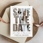 Modernes, einzigartiges Foto Einfache Hochzeit ret Save The Date