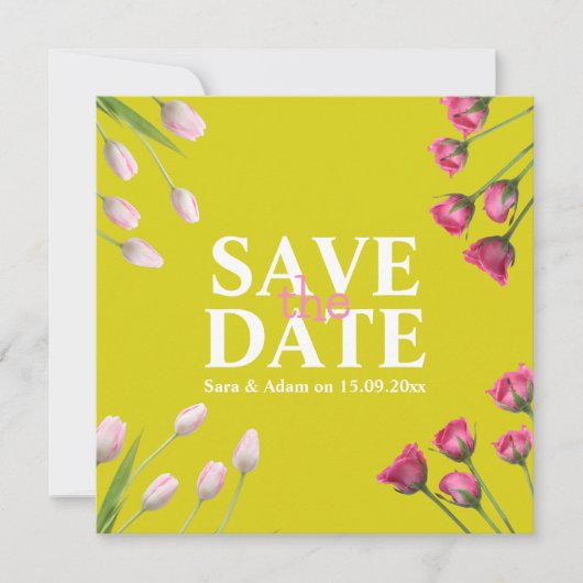 Modernes, einzigartiges Minimalistisches Save the Date (Vorderseite)