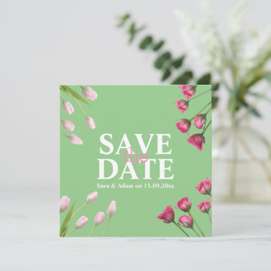 Modernes, einzigartiges Minimalistisches Save the  Save The Date (Stehend Vorderseite)