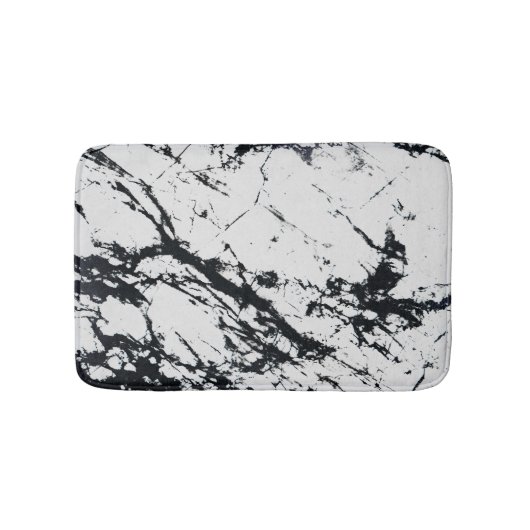 Modernes, einzigartiges Muster aus weißem, schwarz Badematte (Vorderseite)