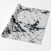 Modernes, einzigartiges Muster aus weißem, schwarz Geschenkpapier (Ungerollt)