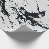 Modernes, einzigartiges Muster aus weißem, schwarz Geschenkpapier (Ecke)