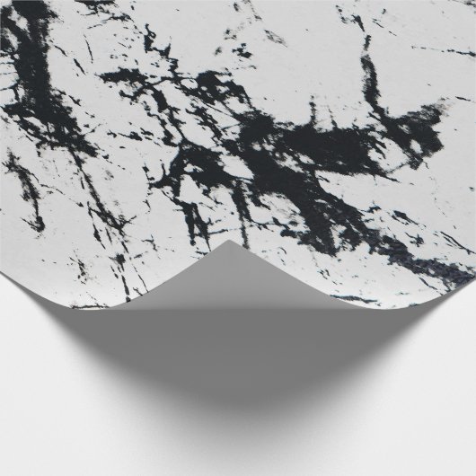 Modernes, einzigartiges Muster aus weißem, schwarz Geschenkpapier (Ecke)