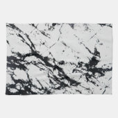 Modernes, einzigartiges Muster aus weißem, schwarz Geschirrtuch (Horizontal)