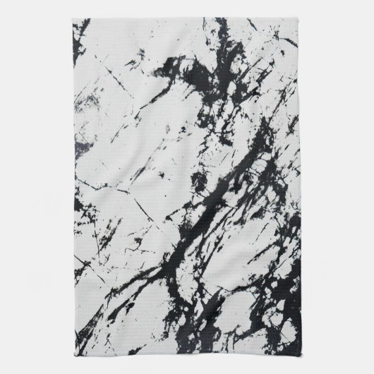 Modernes, einzigartiges Muster aus weißem, schwarz Geschirrtuch (Vertikal)