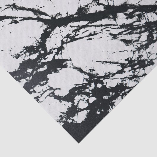 Modernes, einzigartiges Muster aus weißem, schwarz Seidenpapier (Ausschnitt)