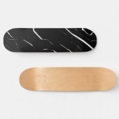Modernes, einzigartiges Muster aus weißem, schwarz Skateboard (Horizontal)