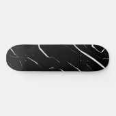 Modernes, einzigartiges Muster aus weißem, schwarz Skateboard (Horizontal)
