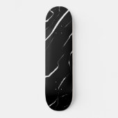 Modernes, einzigartiges Muster aus weißem, schwarz Skateboard (Vorderseite)