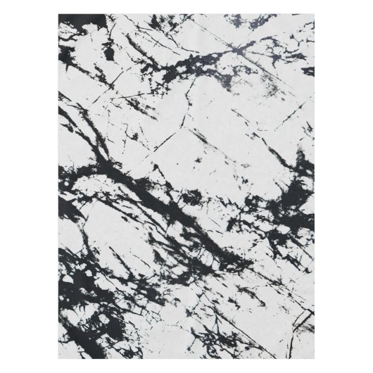 Modernes, einzigartiges Muster aus weißem, schwarz Tischdecke (Vorderseite)