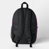 Modernes, einzigartiges Schulmuster Bedruckter Rucksack (Rückseite)