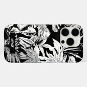 Modernes, einzigartiges schwarz-weißes tropisches  Case-Mate iPhone hülle (Rückseite (Horizontal))