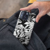 Modernes, einzigartiges schwarz-weißes tropisches  Case-Mate iPhone hülle