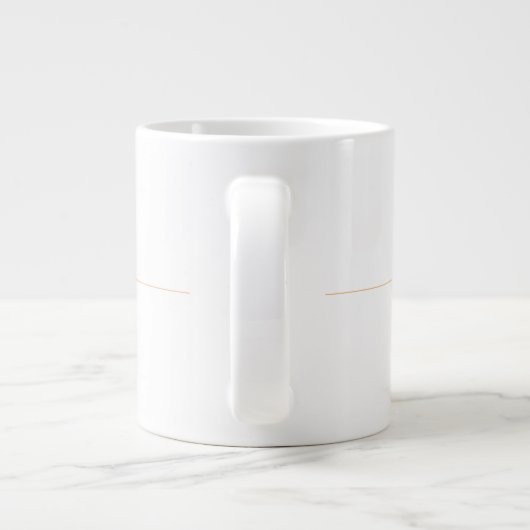 Modernes, einzigartiges Special Minimalistisch Jumbo-Tasse (Rückseite)