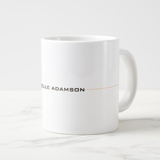 Modernes, einzigartiges Special Minimalistisch Jumbo-Tasse (Vorderseite Rechts)