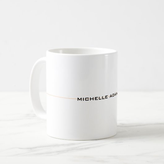 Modernes, einzigartiges Special Minimalistisch Kaffeetasse (Vorderseite Links)