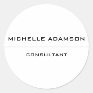 Modernes, einzigartiges Special Minimalistisch Runder Aufkleber