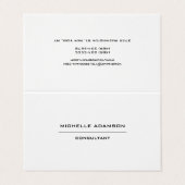Modernes, einzigartiges Special Minimalistisch Visitenkarten (Außenseite Aufgefaltet)