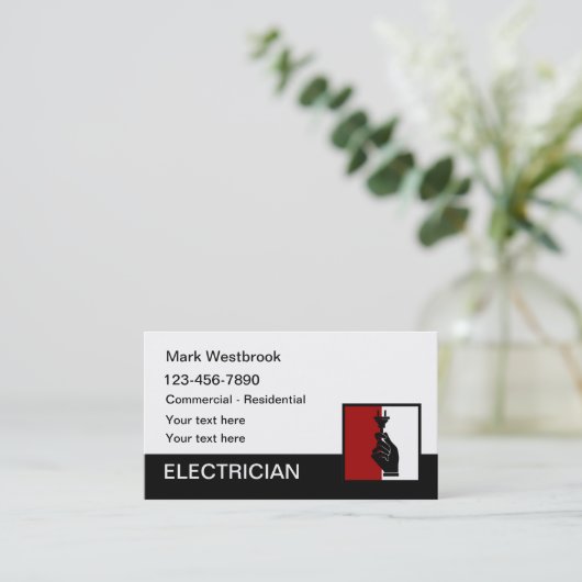 Modernes, einzigartiges Thema der Elektrotechnik Visitenkarte (Stehend Vorderseite)
