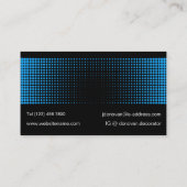 Modernes, eklektisches azurblau-weißes Kunstmuster Visitenkarte (Rückseite)