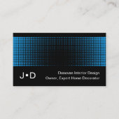 Modernes, eklektisches azurblau-weißes Kunstmuster Visitenkarte (Vorderseite)