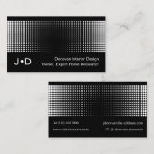 Modernes eklektisches Schwarz-Weiß-Kunstmuster Visitenkarte (Vorne/Hinten)