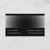 Modernes eklektisches Schwarz-Weiß-Kunstmuster Visitenkarte (Rückseite)