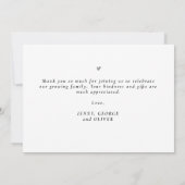 Modernes Eleagant Foto Collage Baby Vielen Dank Dankeskarte (Rückseite)