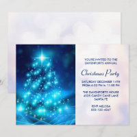 Modernes Electric Blue Christmas Tree Party