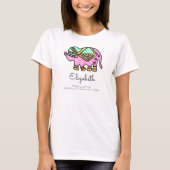Modernes Elefantenbunt-Tier personalisiert T-Shirt (Vorderseite)