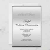 Modernes Elegance Foto Hochzeit Jahrestag Einladung (Rückseite)