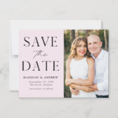 Modernes Elegance Lavender Foto Save the Date Magneteinladung (Vorderseite)