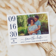 Modernes Elegance Navy Blue Wedding Foto