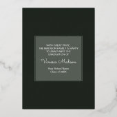 Modernes Elegant | 1 Foto Abschluss Ankündigung (Rückseite)