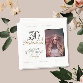 Modernes Elegant 30 und fabelhaftes 30. Geburtstag Serviette