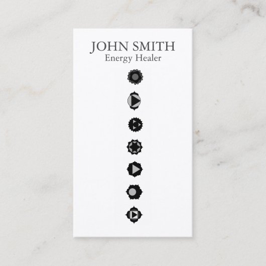 Modernes Elegant 7 Chakras Kundalini Healer Regenb Visitenkarte (Vorderseite)