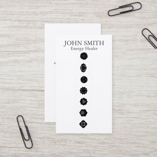 Modernes Elegant 7 Chakras Kundalini Healer Regenb Visitenkarte (Vorderseite/Rückseite Beispiel)