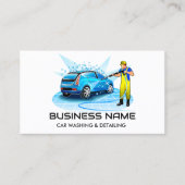 Modernes Elegant | Auto Wash & Auto im Detail QR-C Visitenkarte (Vorderseite)