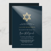 Modernes Elegant Bar Mitzvah Einladung (Vorne/Hinten)