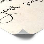 Modernes Elegant Bitte suchen Sie Ihr Sitzskriptze Poster (Ecke)