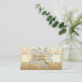 Modernes Elegant, Bokeh, White Daisy Visitenkarte (Stehend Vorderseite)