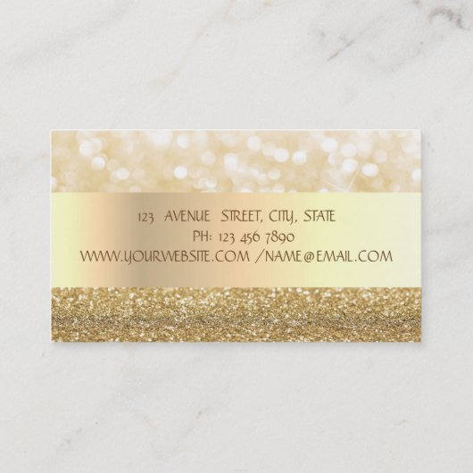 Modernes Elegant, Bokeh, White Daisy Visitenkarte (Rückseite)